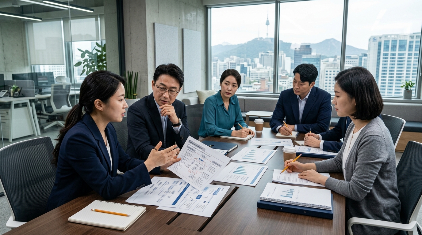 지자체 홈페이지 운영과 민원 대응 계획을 검토하는 회의